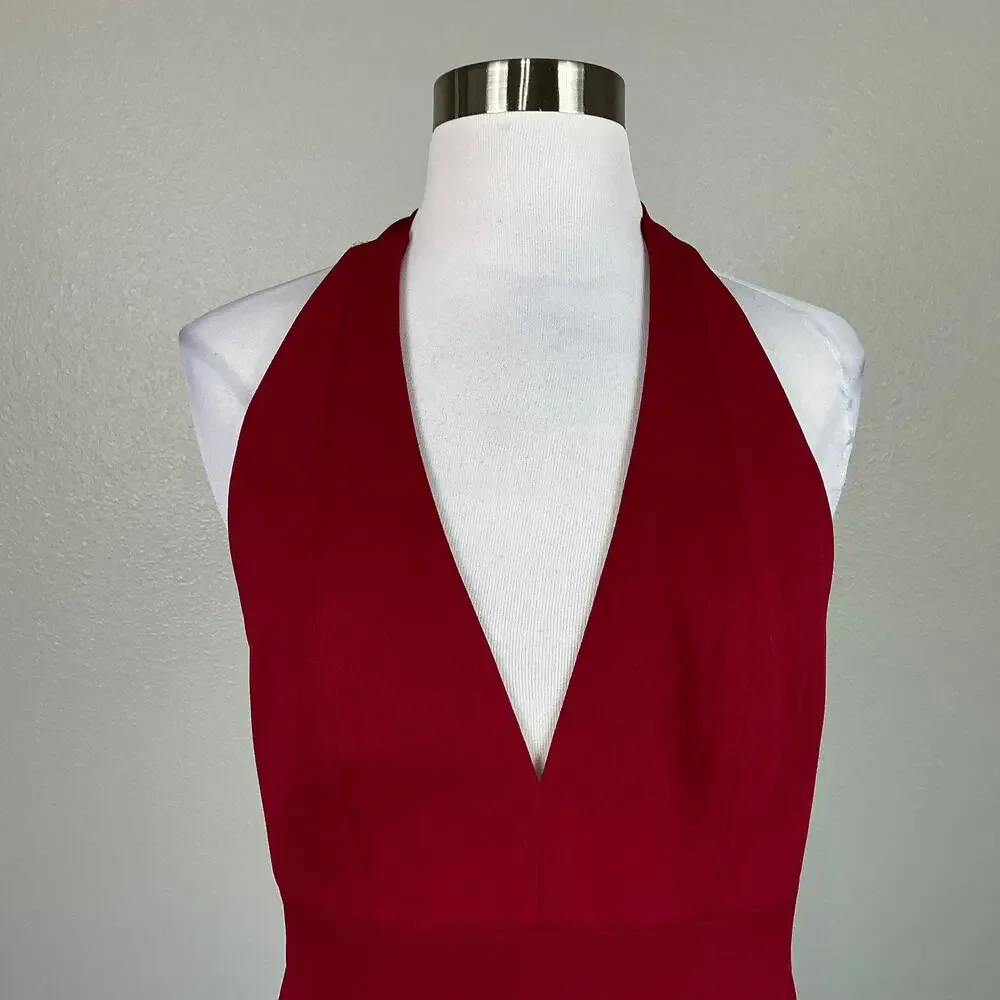 Dress the Population Women's Formal Dress Size Small Red Backless Mermaid Gown - Picture 8 of 12